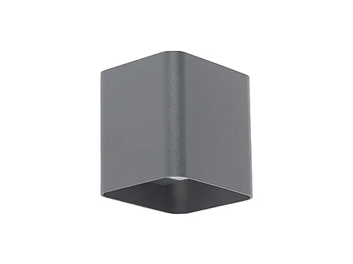 Applique moderne gris foncé avec LED IP54 carré - Evi