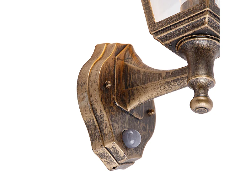 Applique antique dorée IP44 avec détecteur de mouvement - Capital