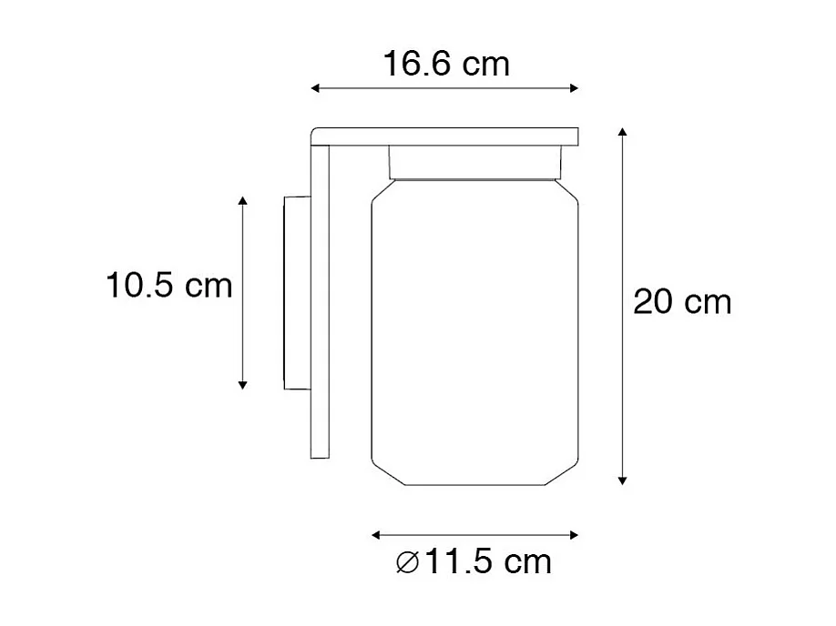 Applique murale moderne blanche IP54 - Marshall