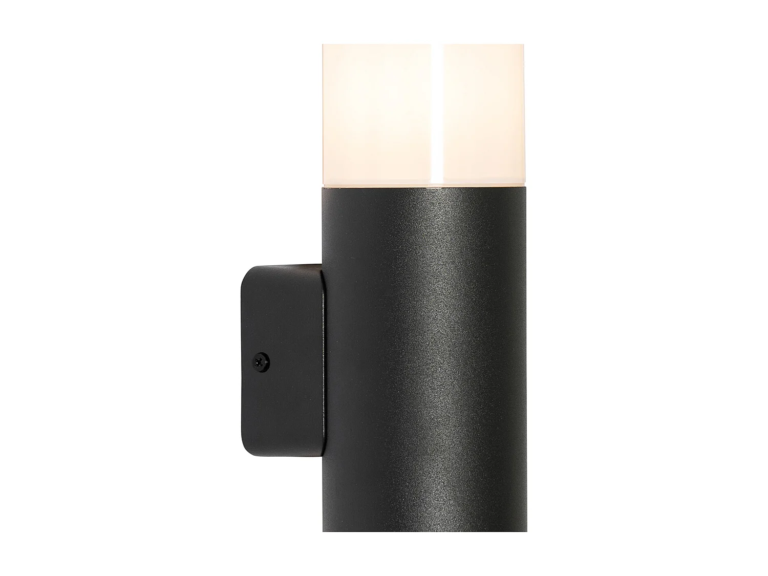 Applique murale d'extérieur noire avec abat-jour opale 2 lumières IP44 - Odense