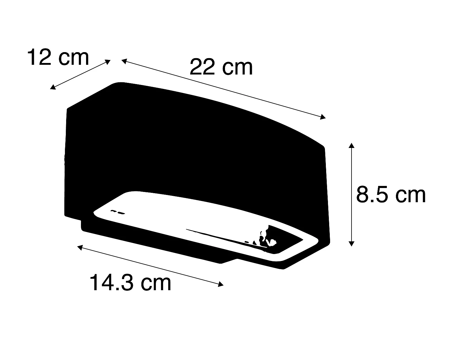 Applique d'extérieur moderne graphite 14,3 cm IP44 - Latina