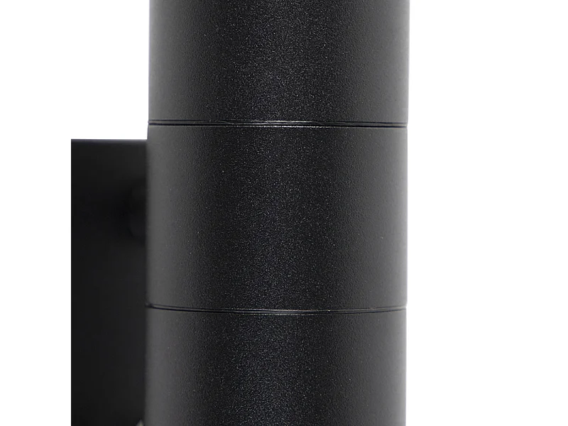 Applique murale d'extérieur noir avec capteur clair-foncé IP44 - Duo
