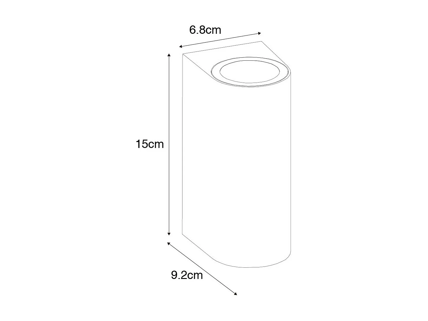 Applique d'extérieur ovale en plastique marron rouille 2 lumières - Baleno