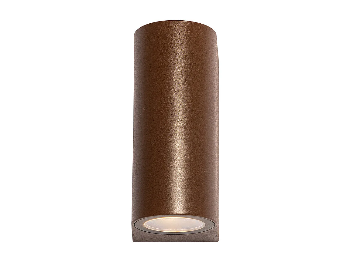 Applique d'extérieur ovale en plastique marron rouille 2 lumières - Baleno