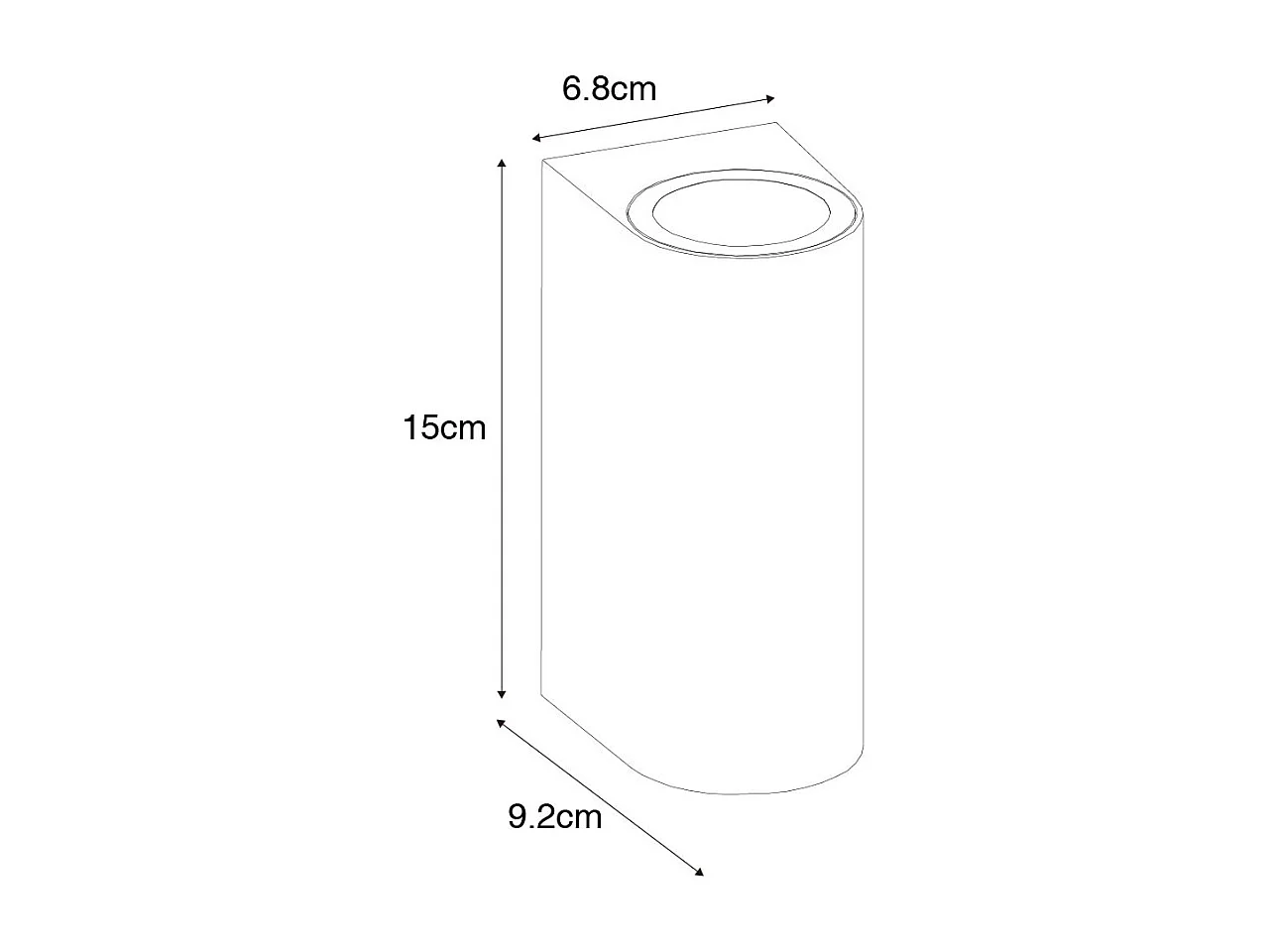 Applique murale extérieure ovale en plastique brun rouille 2 lumières - Baleno