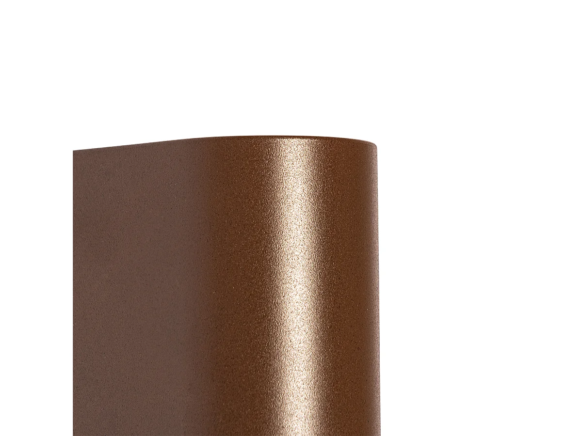 Applique murale extérieure ovale en plastique brun rouille 2 lumières - Baleno