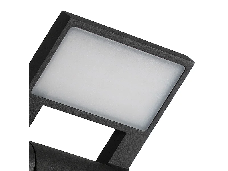 Applique murale extérieure anthracite avec LED IP54 et détecteur de mouvement - Zane