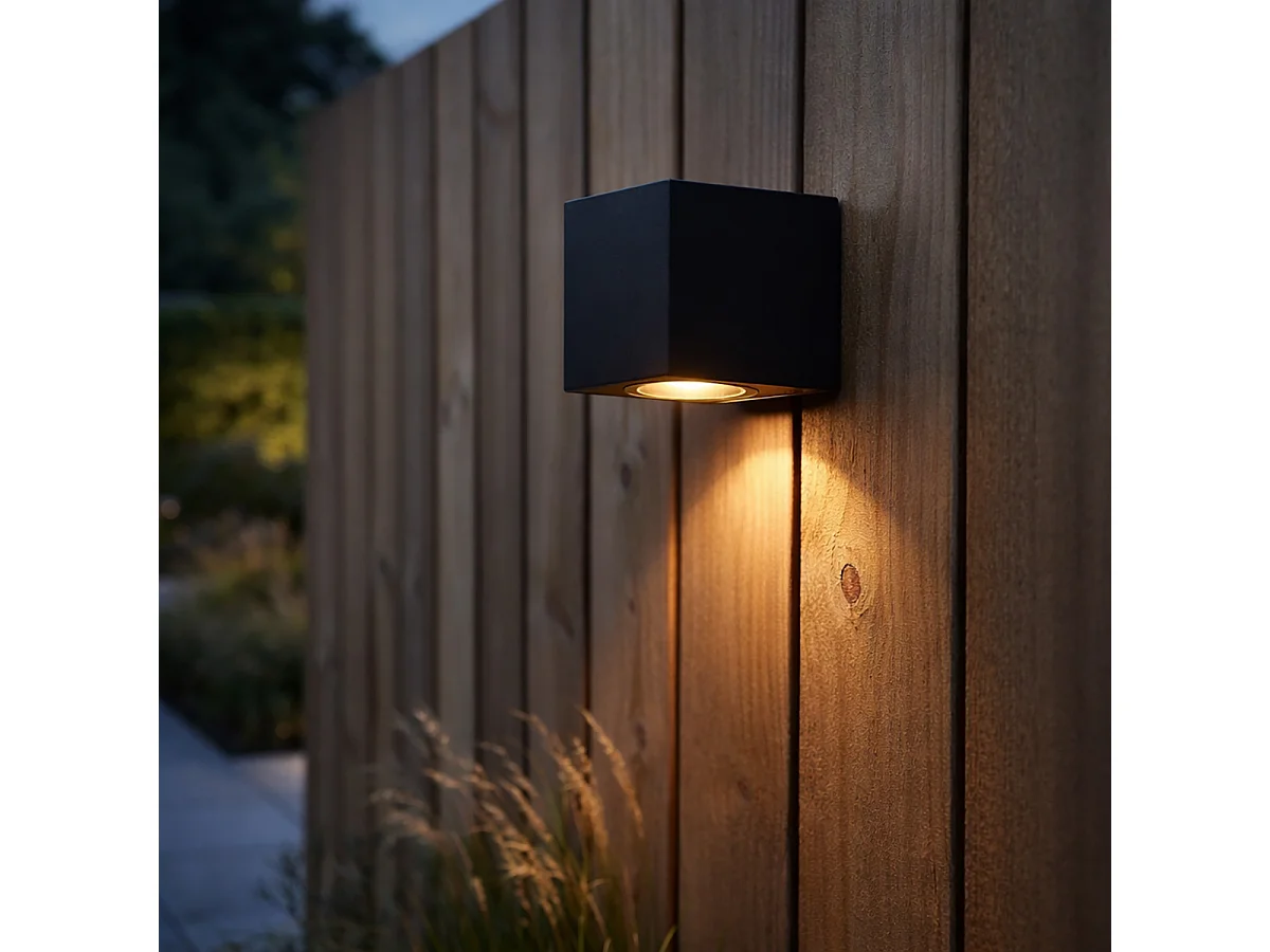 Applique murale moderne noire IP44 - Baleno