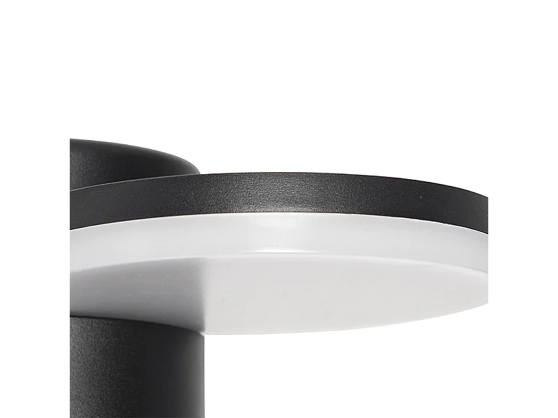 Applique murale extérieure noire avec LED intégrée IP54 détecteur de mouvement - Esmee