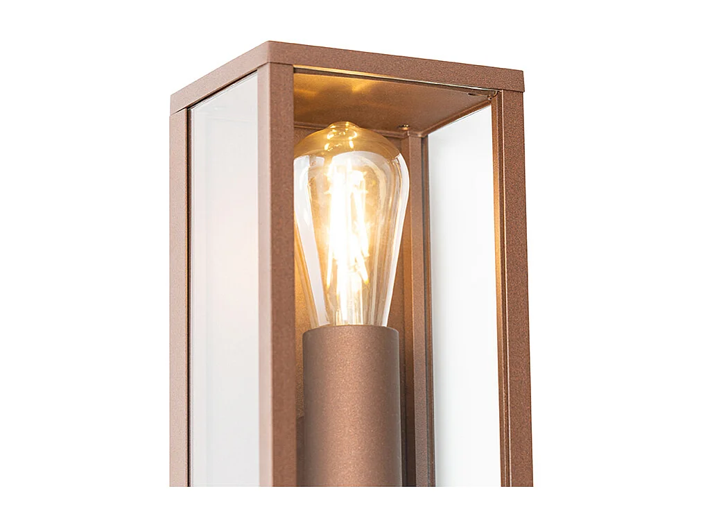 Applique industrielle marron rouille 38 cm 2 lumières IP44 - Charlois