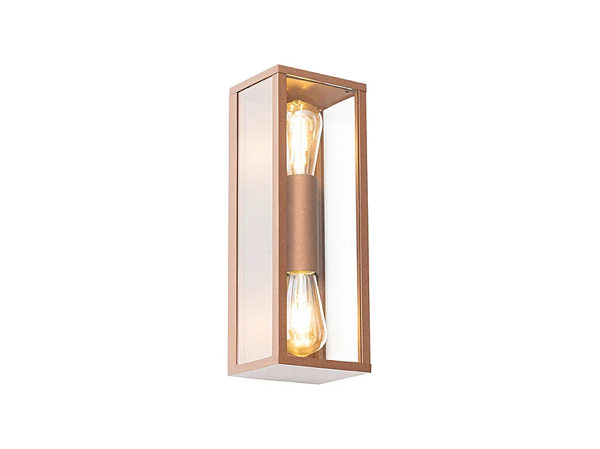 Applique industrielle marron rouille 38 cm 2 lumières IP44 - Charlois