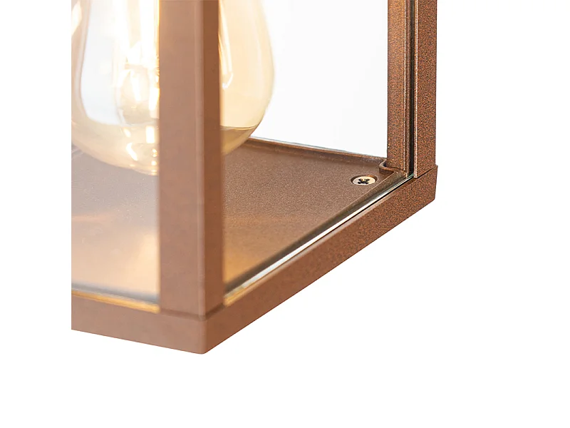 Applique murale industrielle rouille 38 cm 2 lumières IP44 - Charlois