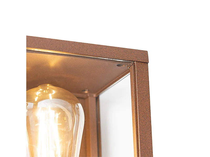 Applique murale industrielle rouille 38 cm 2 lumières IP44 - Charlois