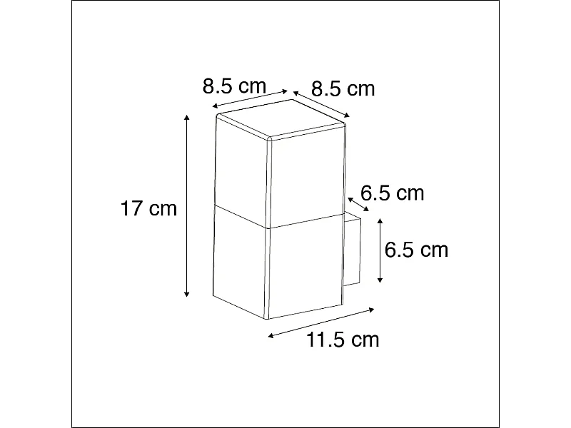 Applique extérieure moderne gris IP44 - Danemark