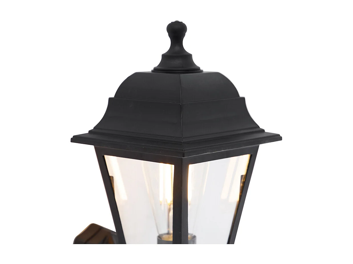 Applique d'extérieur noire classique avec détecteur de mouvement - Capital