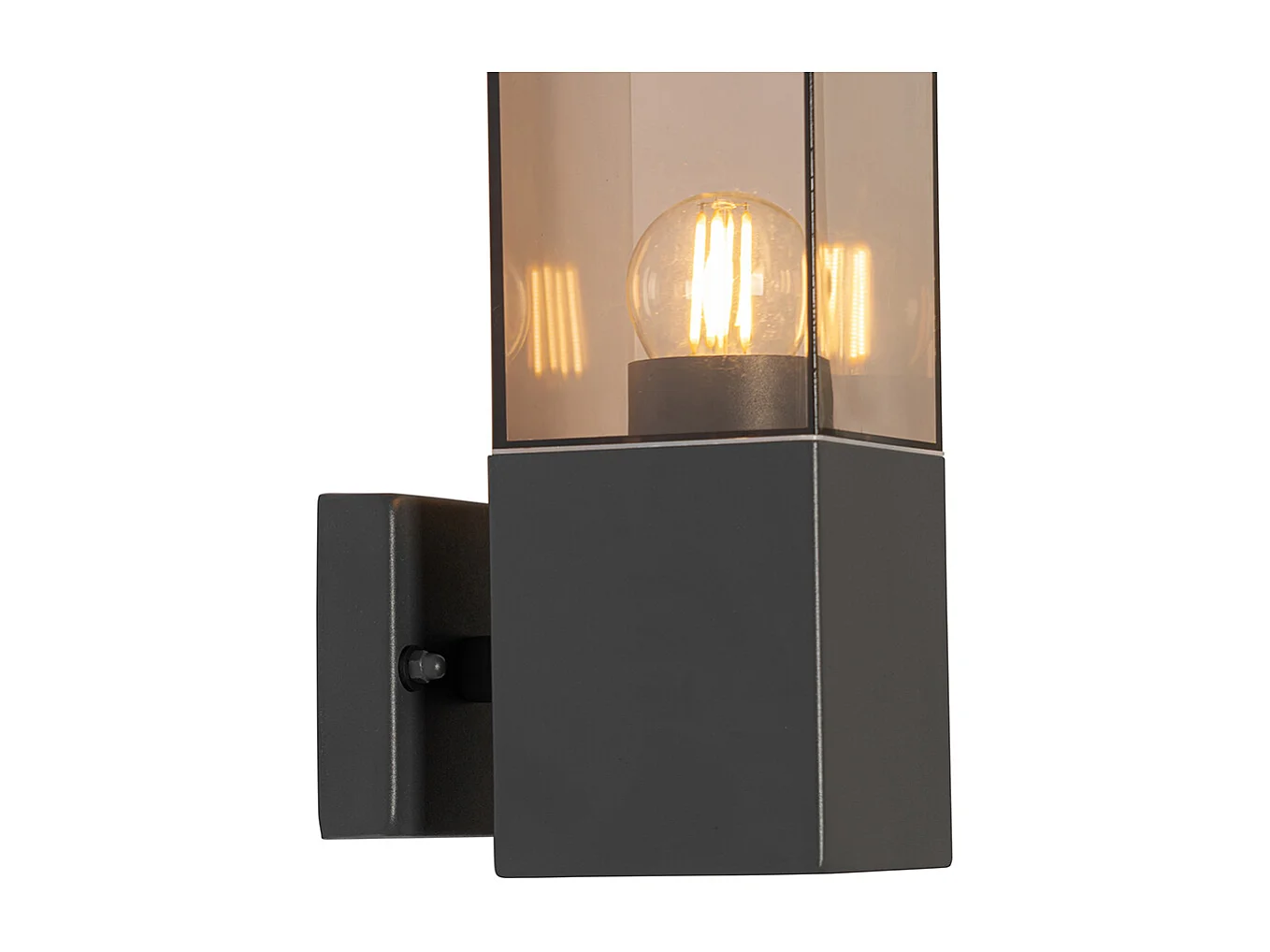 Applique d'extérieur moderne gris foncé avec fumée - Malios