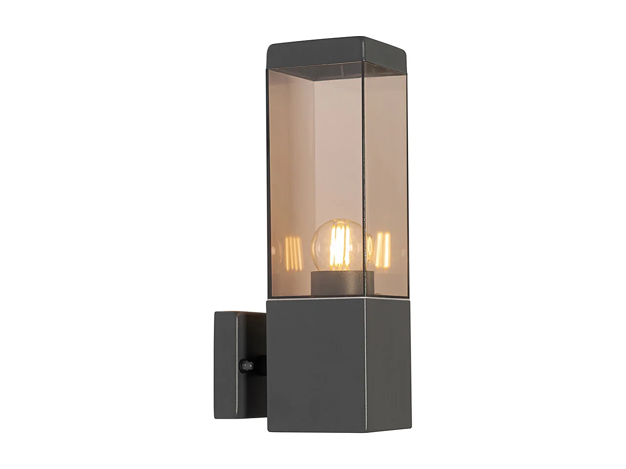 Applique d'extérieur moderne gris foncé avec fumée - Malios