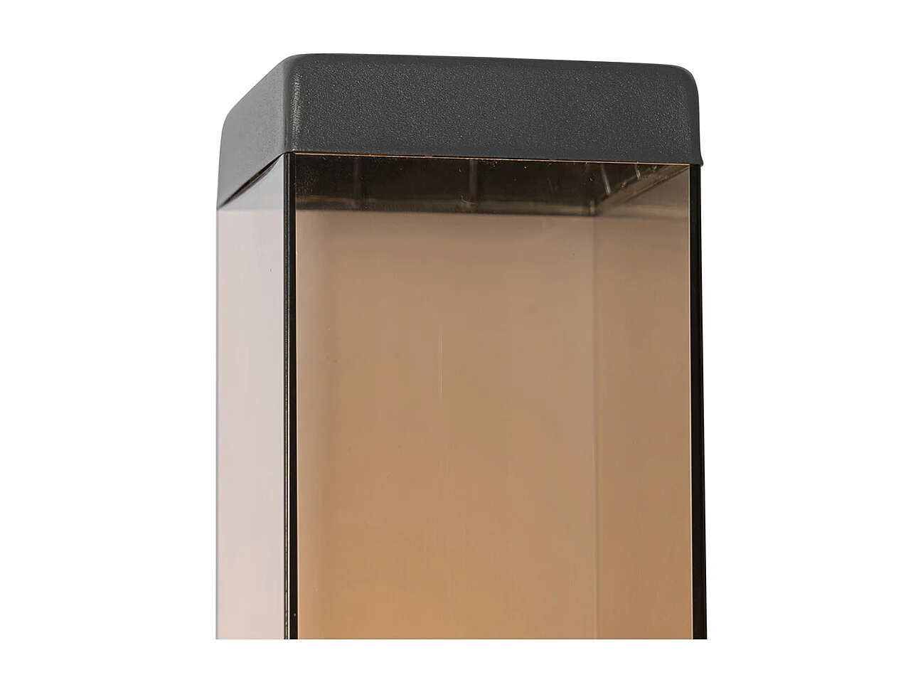 Applique murale d'extérieur moderne gris foncé avec verre fumé - Malios