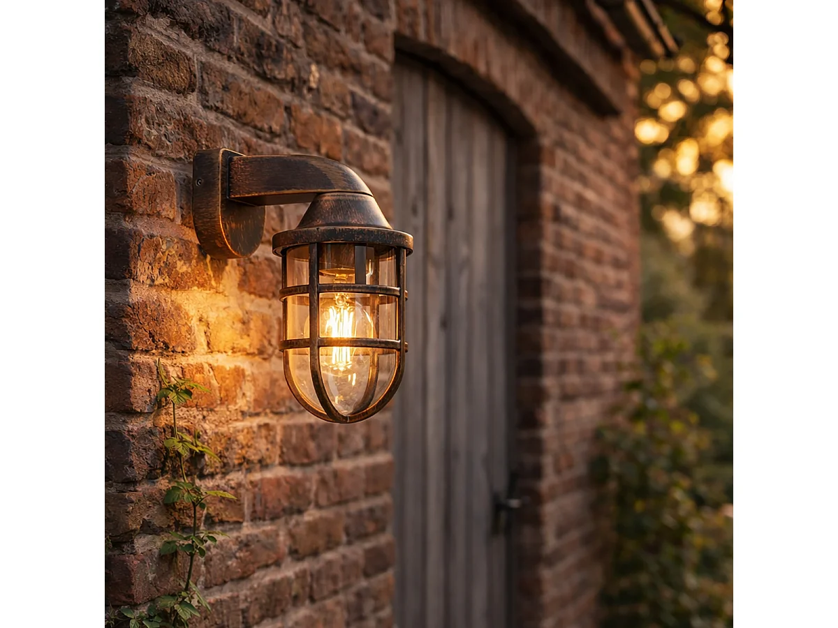 Applique murale d'extérieur vintage or antique IP54 - Joeri