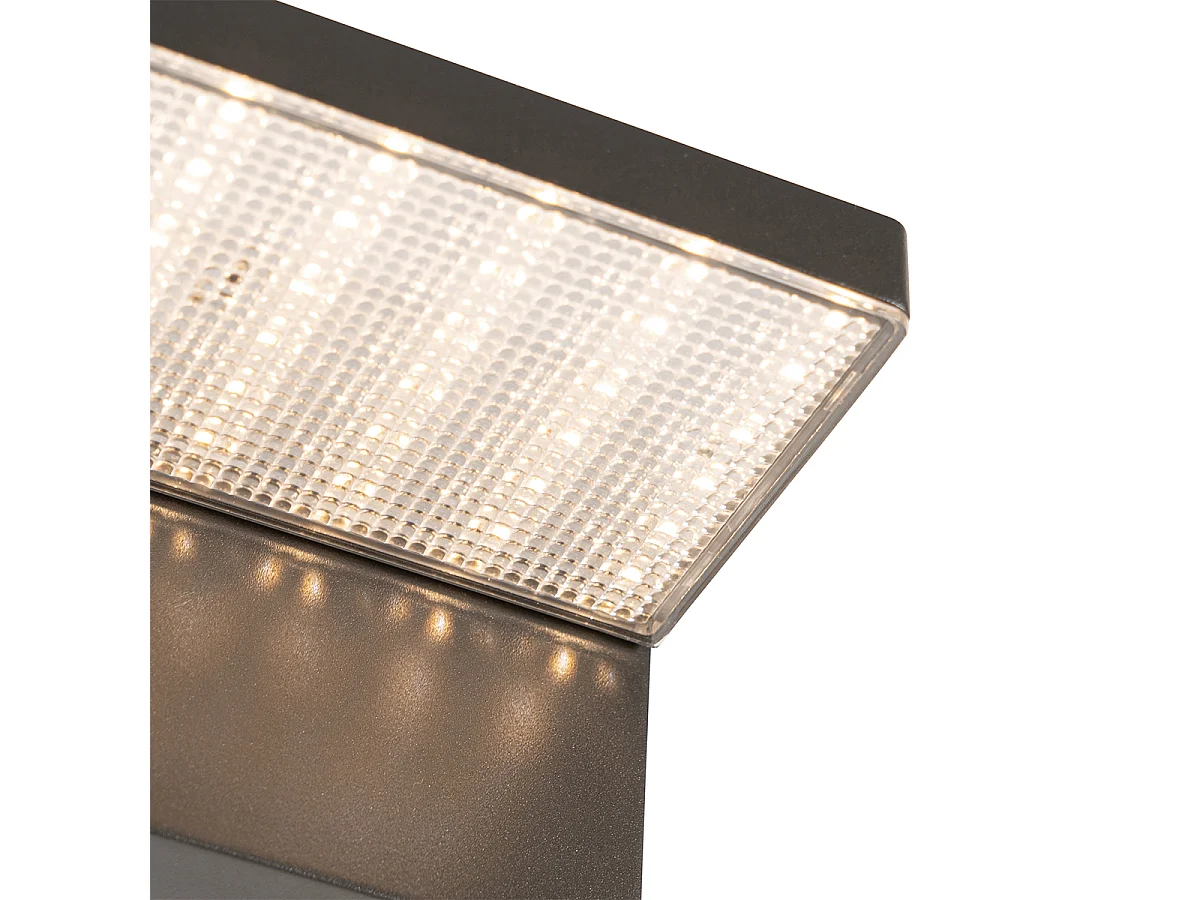 Applique d'extérieur gris foncé avec LED et solaire - Sunnie
