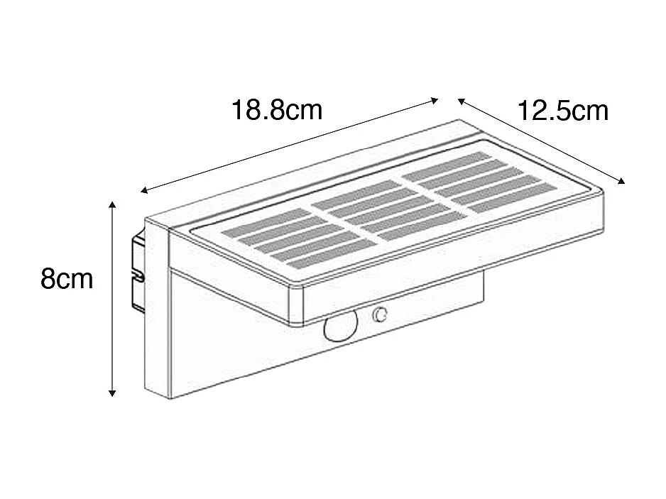 Applique d'extérieur gris foncé avec LED et solaire - Sunnie