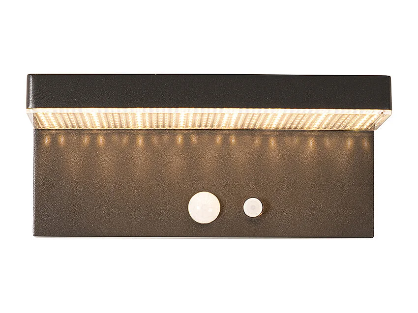 Applique d'extérieur gris foncé avec LED et solaire - Sunnie