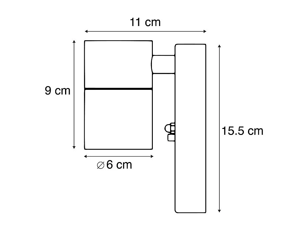 Applique murale extérieure moderne noire IP44 avec capteur crépusculaire - Solo