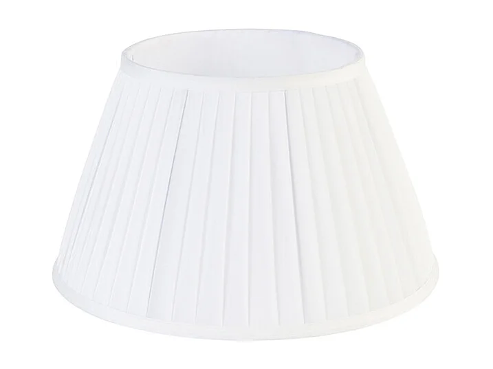 Abat-jour plissé blanc rond incliné 35/21/20