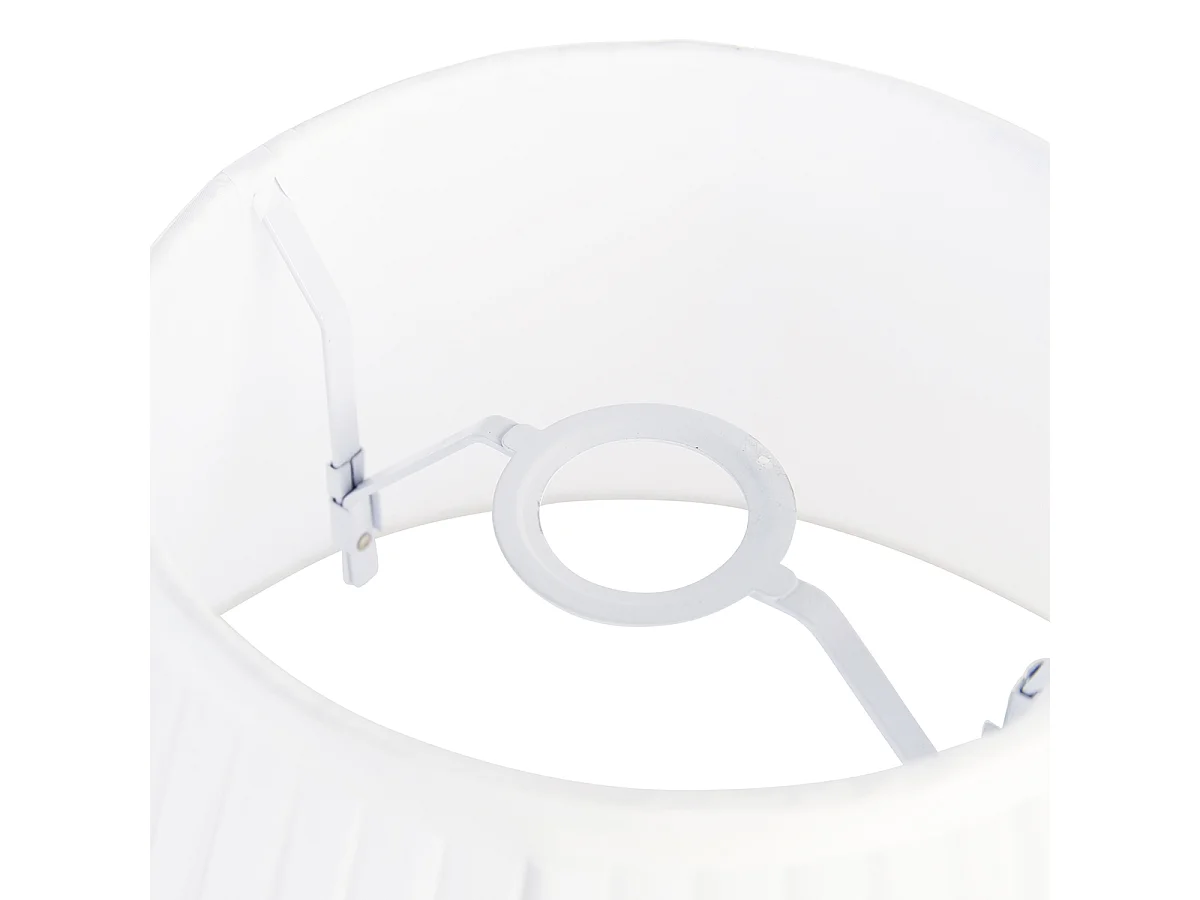 Abat-jour plissé blanc rond incliné 35/21/20