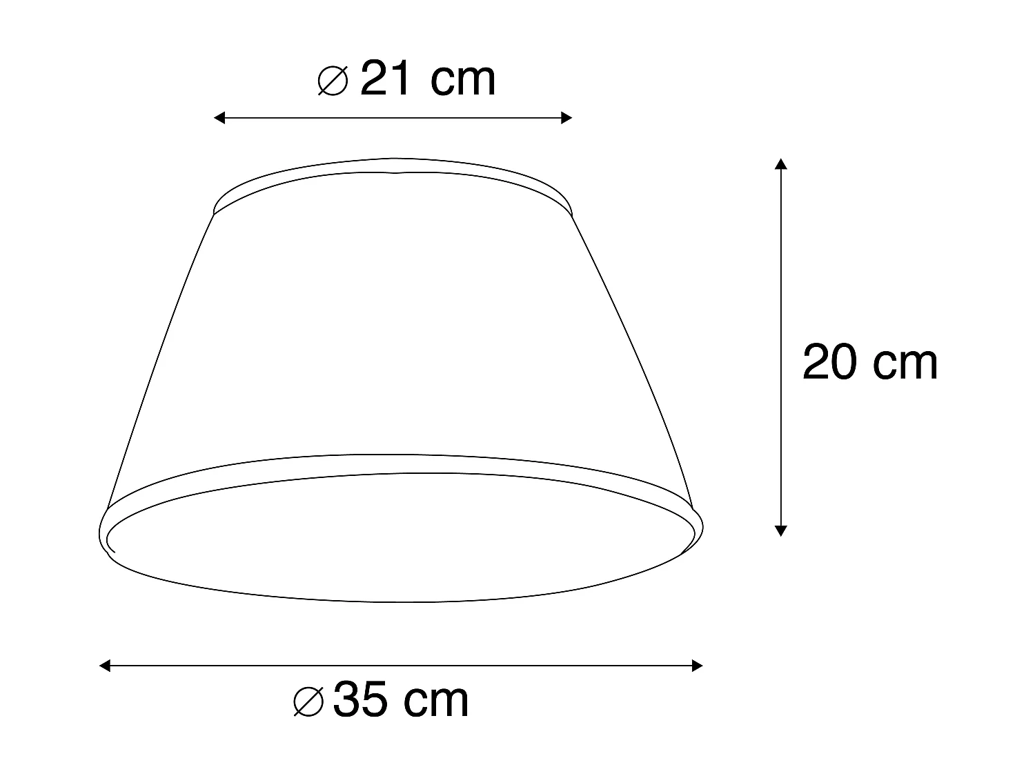 Abat-jour plissé blanc 35/20 cm