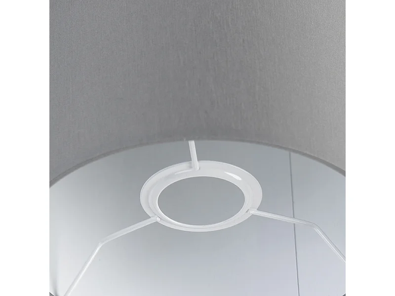 Abat-jour gris 18/18/14 avec intérieur blanc