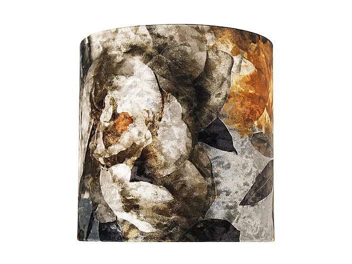 Abat-jour en velours design floral 20/20/20