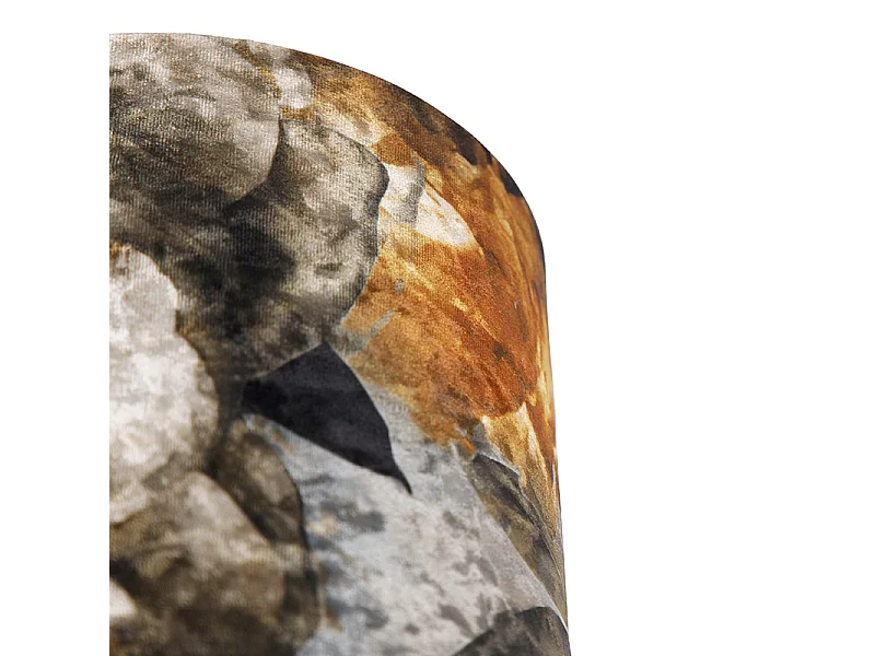 Abat-jour en velours design floral 20/20/20