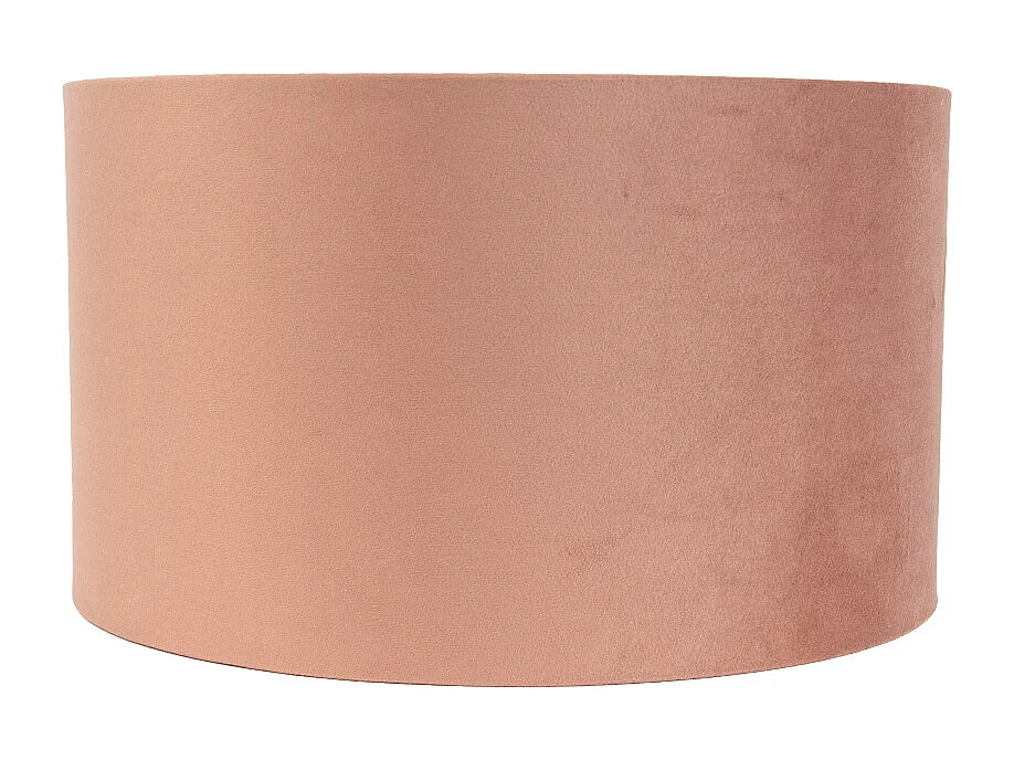 Abat-jour en velours rose 35/35/20 avec intérieur doré