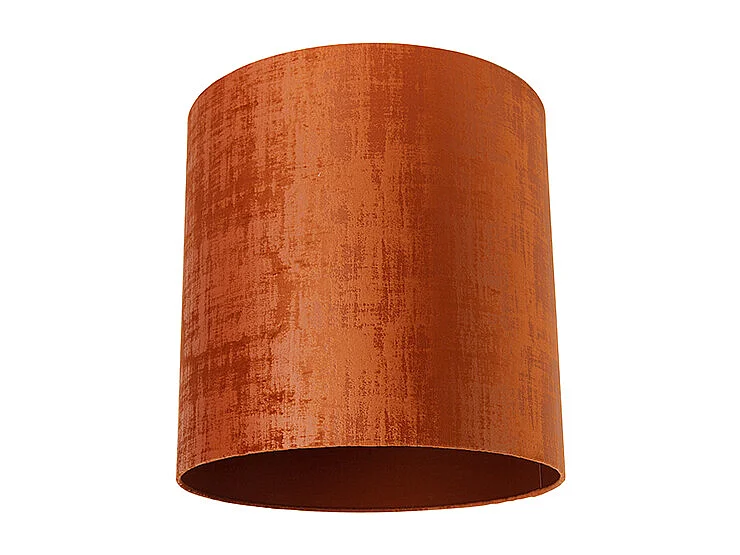 Abat-jour cylindrique en velours rouge 40/40/40