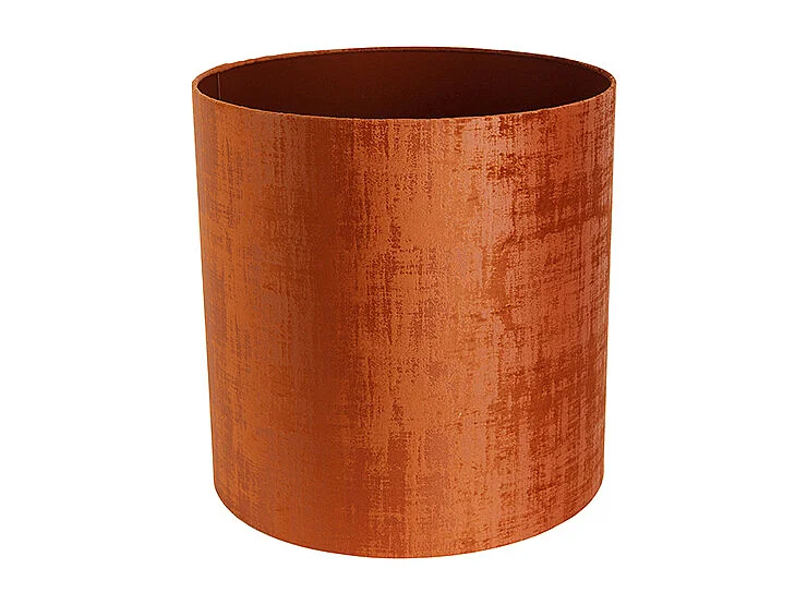 Abat-jour cylindrique en velours rouge 40/40/40
