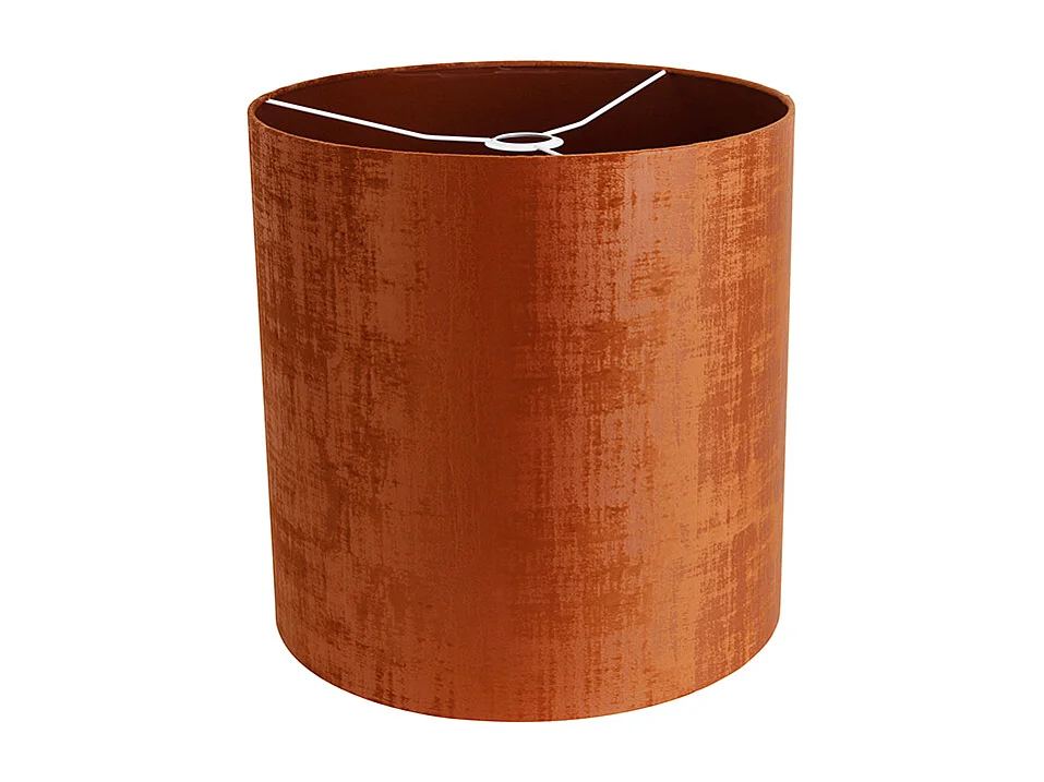 Abat-jour cylindrique en velours rouge 40/40/40