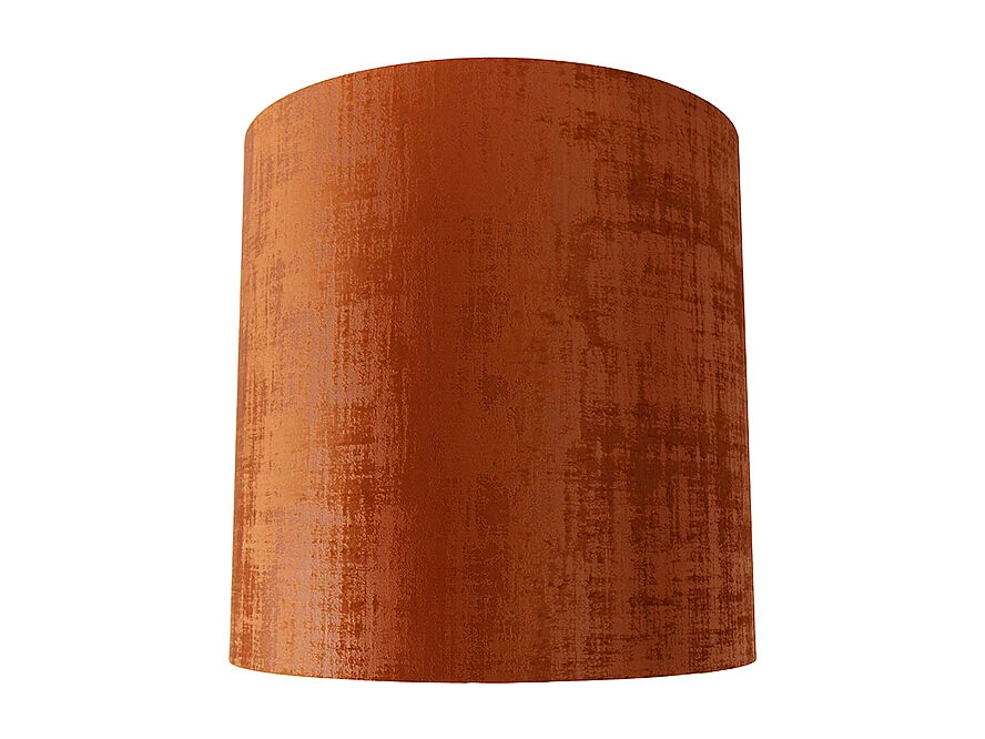 Abat-jour cylindrique en velours rouge 40/40/40