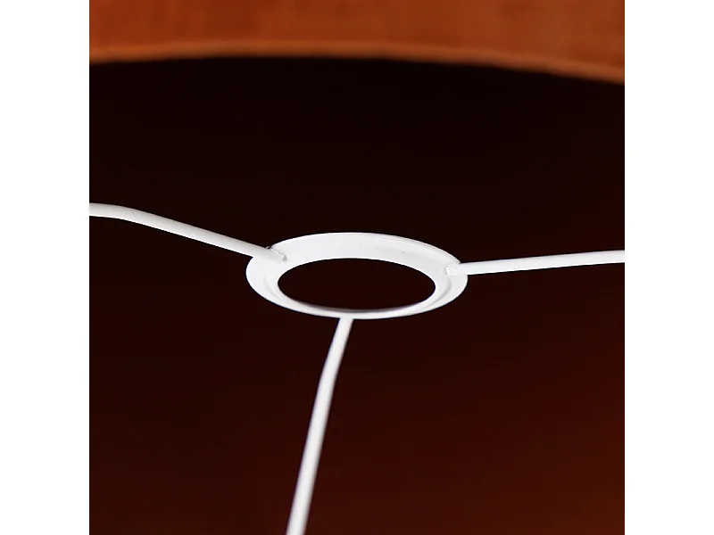 Abat-jour cylindrique en velours rouge 40/40/40