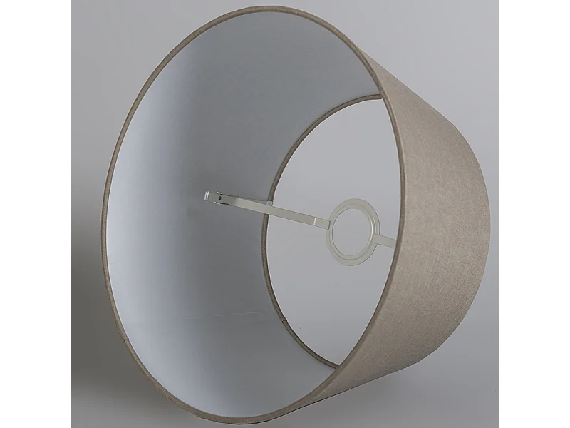 Abat-jour en lin taupe 35/30/18