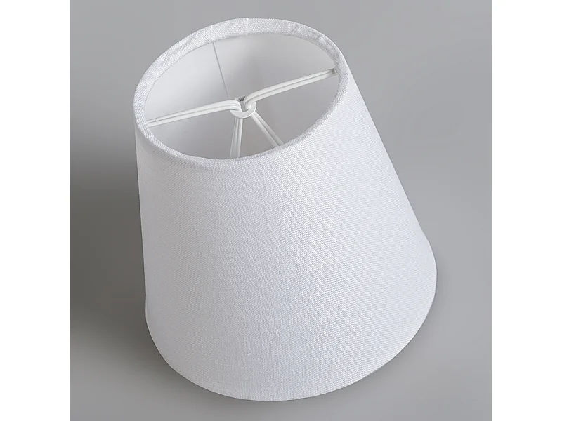 Abat-jour en lin blanc 12 cm ROND