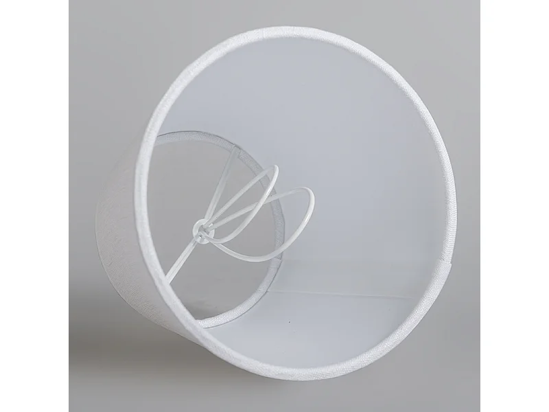 Abat-jour en lin blanc 12 cm ROND
