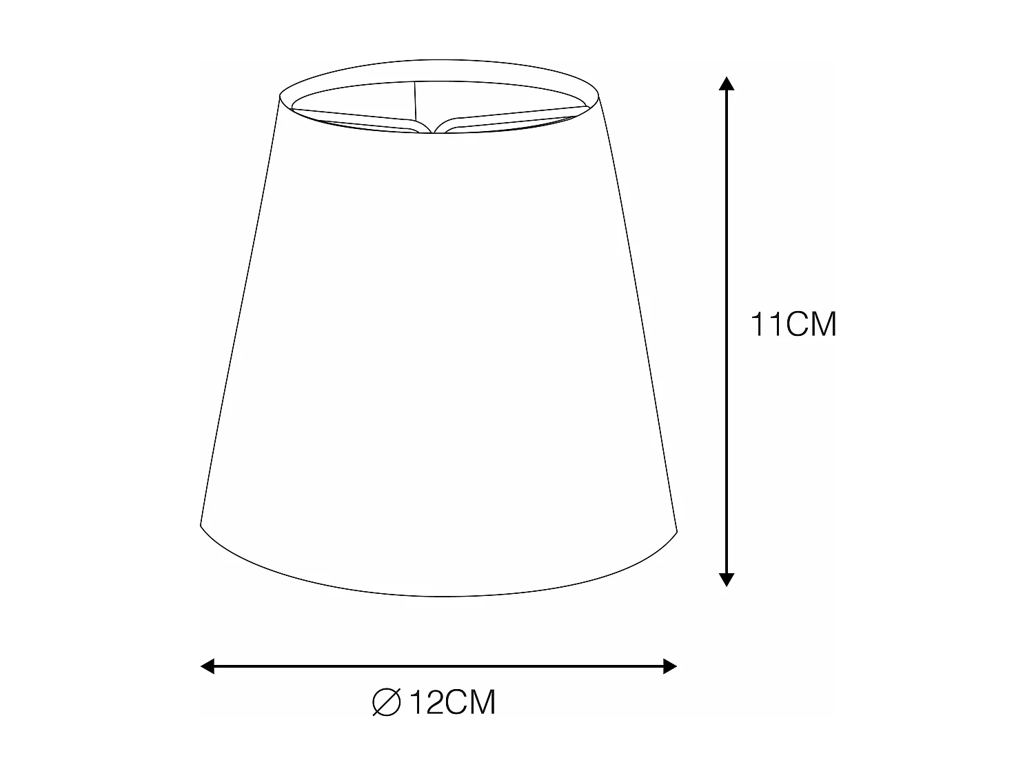 Abat-jour en lin blanc 12 cm ROND