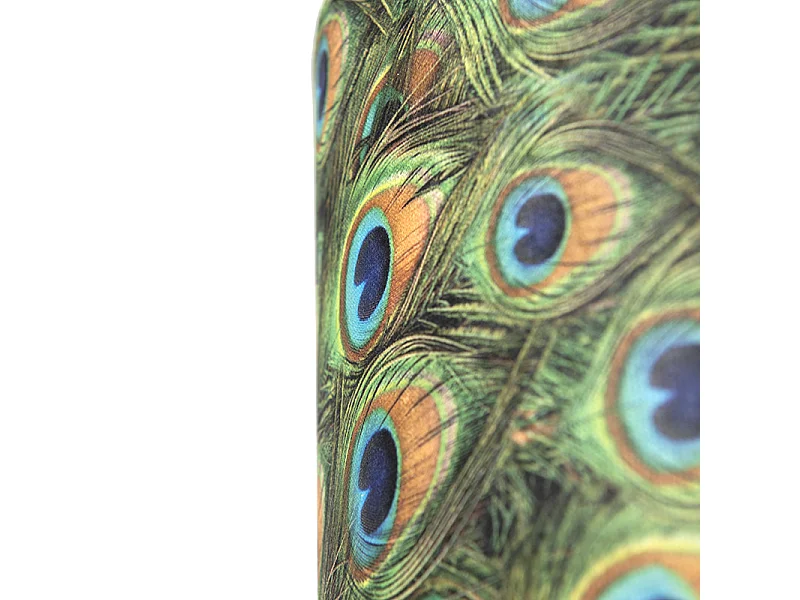 Abat-jour velours paon design 50/50/25 avec intérieur doré