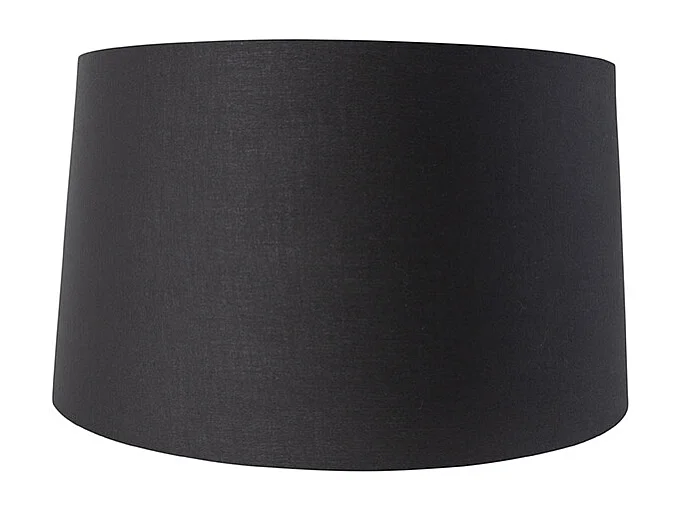 Abat-jour en coton noir 45/50/28 avec intérieur doré