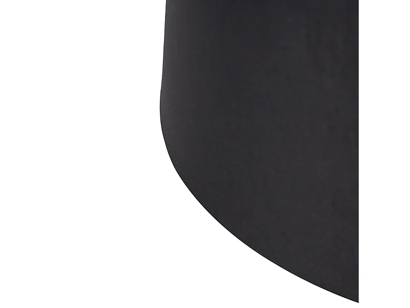 Abat-jour en coton noir 45/50/28 avec intérieur doré