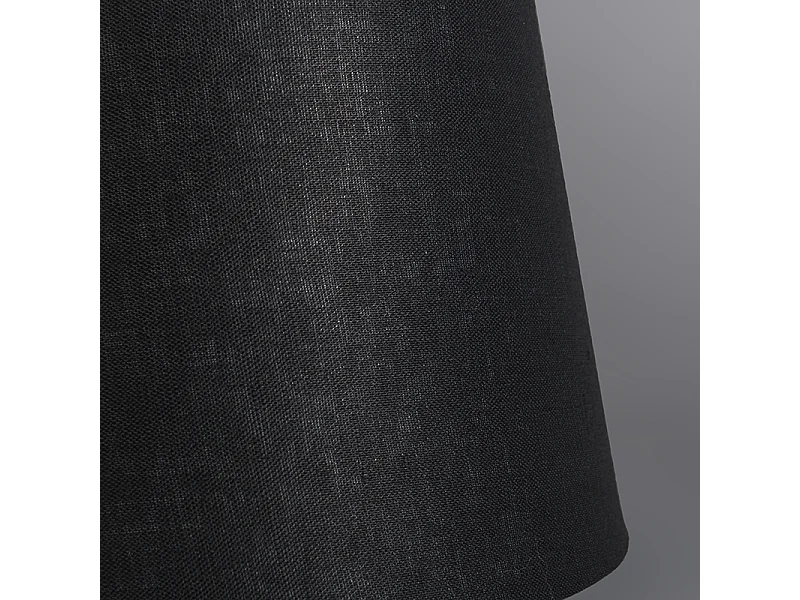 Abat-jour en lin noir 25/16