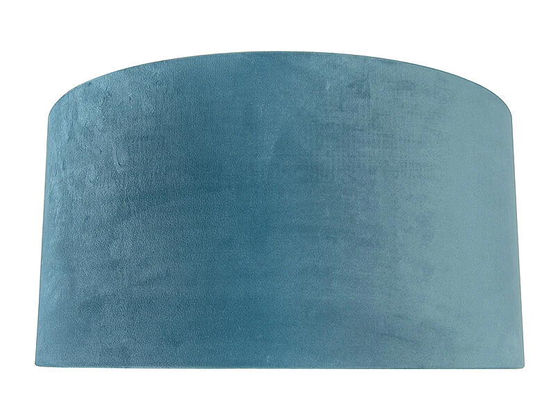 Abat-jour en velours bleu 50/50/25 avec intérieur doré