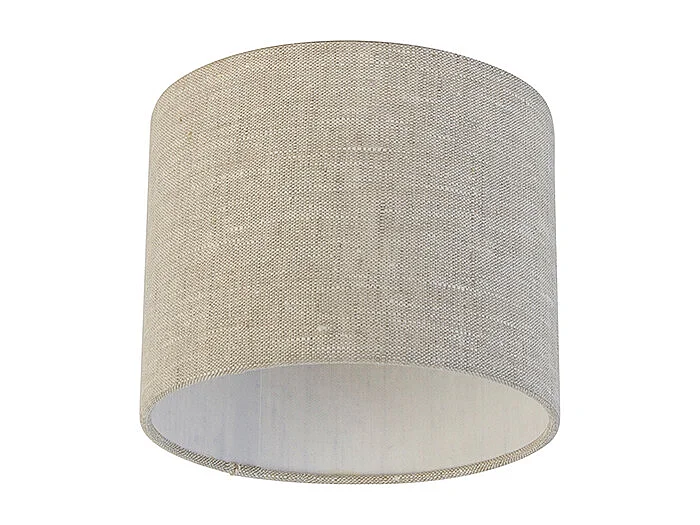 Abat-jour en tissu gris clair rond 18/18/14