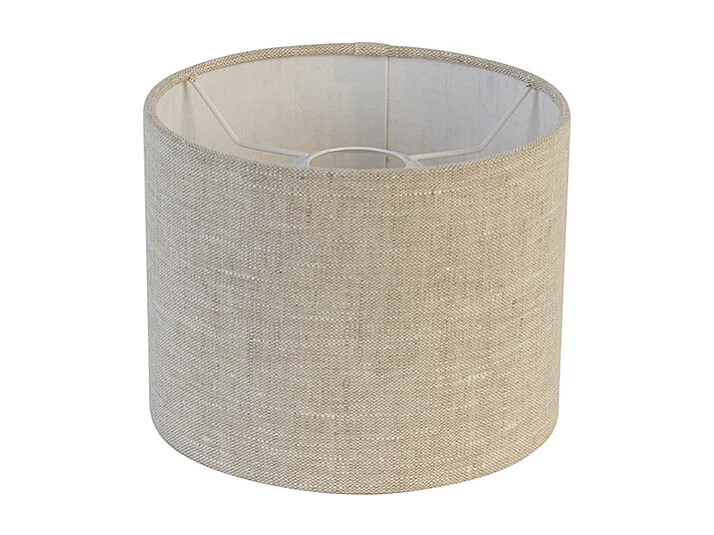 Abat-jour en tissu gris clair rond 18/18/14